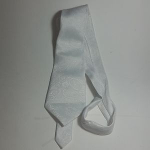 George Martin white paisley pattern tie